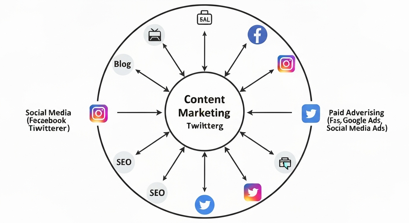Ví dụ về tích hợp các kênh marketing trong chiến lược đa kênh