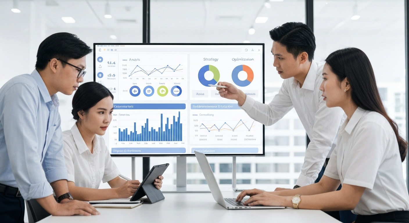 Thực hiện và theo dõi chiến lược truyền thông: Sử dụng công cụ phân tích và điều chỉnh kế hoạch.